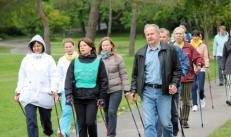 Nordic walking technique with sticks