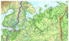 Fyzická mapa ruskej roviny